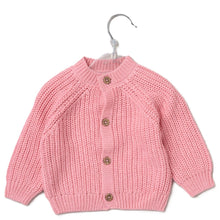 Load image into Gallery viewer, NEW SS26 Pink Embroided 'Hello' Cardigan