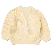 Load image into Gallery viewer, NEW SS26 Lemon Embroided 'Hello' Cardigan