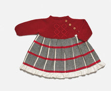 Load image into Gallery viewer, NEW AW23 Juliana Girls Rioja Red Check Dress J8150