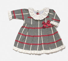 Load image into Gallery viewer, NEW AW23 Juliana Girls Rioja Red/Grey Check Dress J8176
