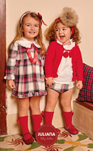 Load image into Gallery viewer, NEW AW23 Juliana Girls Red/Grey Check Dress J8173