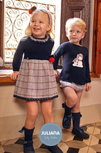 Load image into Gallery viewer, NEW AW23 Juliana Girls Navy Check Dress J8156