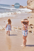 Load image into Gallery viewer, NEW SS24 Juliana Girls Red and Blue Checked Dress 24121