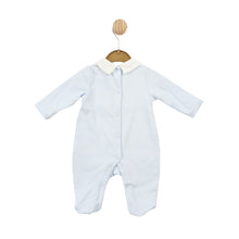 Load image into Gallery viewer, NEW SS24 Mintini Blue Smocked Babygrow MB5737