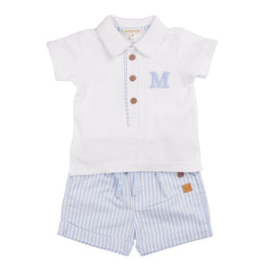 NEW SS25 Mintini Shorts Set white/Blue MB6316