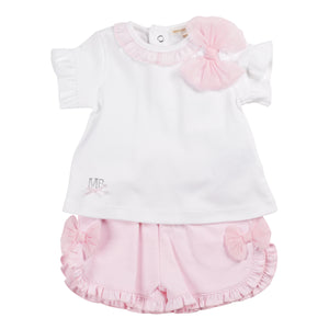 NEW SS25 Mintini Shorts Set white/Pink MB6408