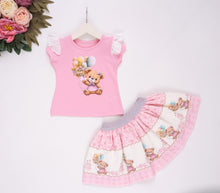 Load image into Gallery viewer, NEW SS24 NeonKids Pink Teddy and Ballon Skirt Set
