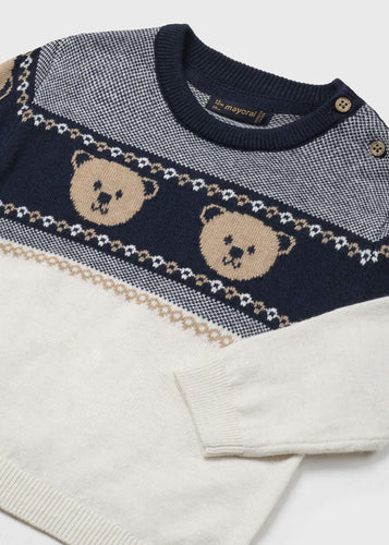 NEW AW24 Mayoral Boys Teddy Jumper 2311 Navy/36