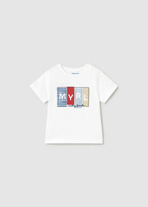 NEW SS25 Mayoral Boys t shirt 1060 White/Red