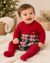 Load image into Gallery viewer, NEW AW26 Mayoral Baby Tartan Romper with Tights 2681 RED/65