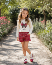 Load image into Gallery viewer, PRE ORDER - NEW AW26 Mayoral Girls Tweed Shorts Set 4034/4230 RED25/38
