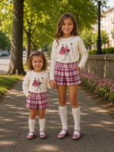 Load image into Gallery viewer, PRE ORDER - NEW AW26 Mayoral Girls Checked Shorts Set 4035/4229 RED/17/43