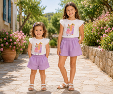 Load image into Gallery viewer, NEW SS26 Mayoral Girls Shorts Set 3005/3222 Lilac 75/47