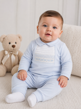 Load image into Gallery viewer, NEW AW26 Blues Baby Smocked Outfit BB3110 BLUE