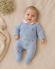 Load image into Gallery viewer, PRE ORDER - NEW AW26 Mayoral Velour Babygrow 2764 BLUE/36