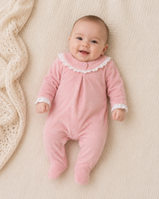 Load image into Gallery viewer, NEW AW26 Mayoral Velour Babygrow 2749 PINK/67