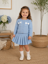 Load image into Gallery viewer, NEW AW26 Girls Beau Kid Knitted Skirt Set 238603 BLUE