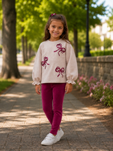 Load image into Gallery viewer, PRE ORDER - NEW AW26 Mayoral Girls Velvet Leggings Set 4739 RED/59