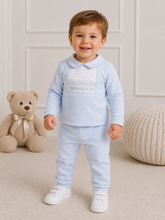 Load image into Gallery viewer, NEW AW26 Blues Baby Smocked Outfit BB3110 BLUE