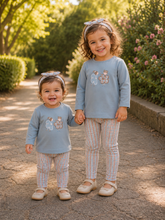 Load image into Gallery viewer, NEW AW26 Mayoral Girls Leggings Set with Headband 2003/2779 DUSKY BLUE/89/63