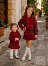Load image into Gallery viewer, PRE ORDER - NEW AW26 Mayoral Girls Knit Skirt Set 4935 RED CHECK/31