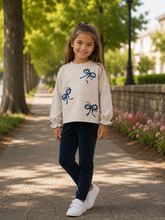 Load image into Gallery viewer, PRE ORDER - NEW AW26 Mayoral Girls Velvet Leggings Set 4739 NAVY/61
