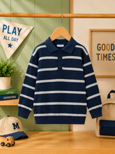 Load image into Gallery viewer, NEW AW26 Mayoral Boys Knitted Polo 4101 NAVY/82
