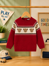 Load image into Gallery viewer, NEW AW26 Mayoral Boys Teddy Bear Jumper 2375 RED/61