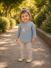 Load image into Gallery viewer, NEW AW26 Mayoral Girls Leggings Set with Headband 2003/2779 DUSKY BLUE/89/63