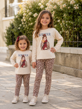 Load image into Gallery viewer, NEW AW26 Mayoral Girls Bonjour Leggings Set 4734 CHESTNUT/75