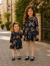 Load image into Gallery viewer, NEW AW26 Mayoral Girls Knit Dress with Handbag 4912 NAVY/12