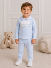 Load image into Gallery viewer, NEW AW26 Blues Baby Smocked Outfit BB3110 BLUE
