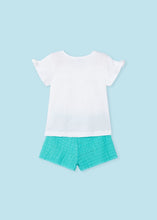 Load image into Gallery viewer, NEW SS24 Mayoral Girls Flutter Shorts Set Jade/24 3266