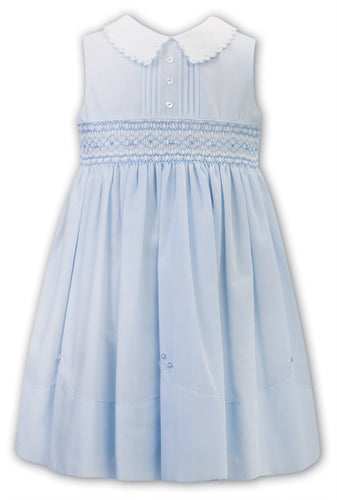 NEW SS24 Sarah Louise Girls Blue Smocked Dress 013196