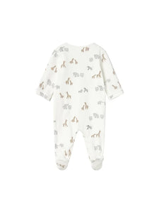 NEW AW25 Mayoral Unisex Animal Print Babygrow 2703 Soy 93