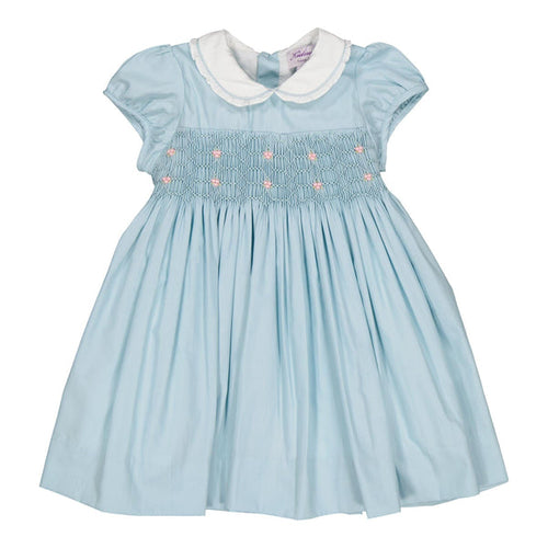 NEW SS24 Kidiwi Girls Sybelle Blue Smocked Dress