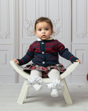 Load image into Gallery viewer, NEW AW22 Caramelo Baby Girls Fairisle Jumper Jam Pants Outfit NAVY 101596
