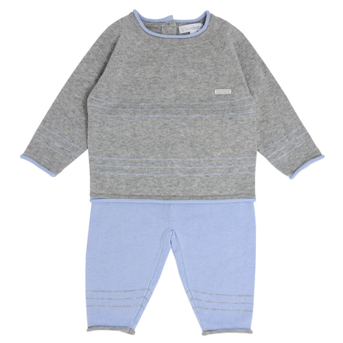 NEW AW22 Blues Baby Grey/Blue Knit Tracksuit BB0516