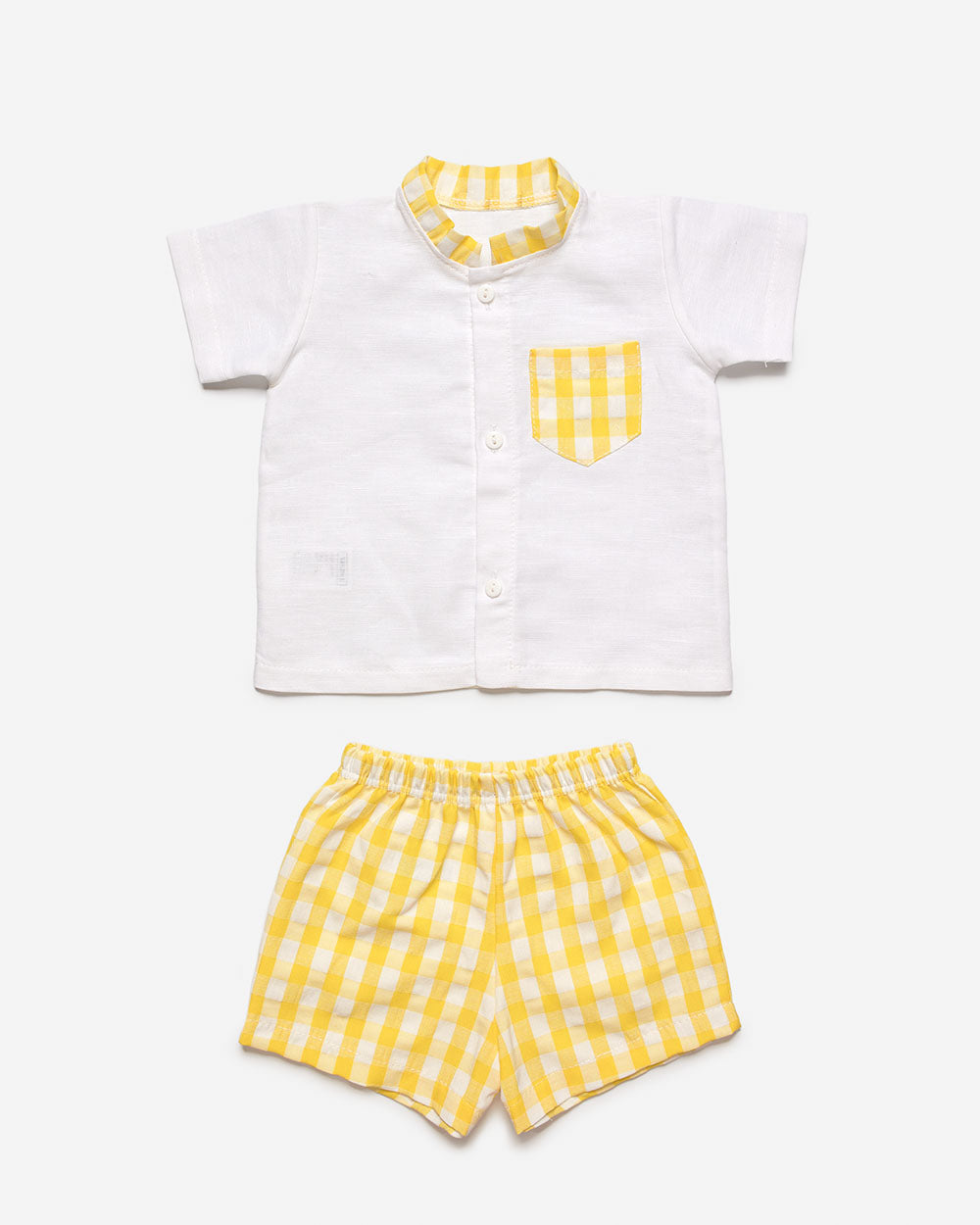 Yellow hot sale gingham shorts