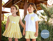Load image into Gallery viewer, NEW SS23 Juliana Yellow Gingham Shorts Set J7170