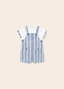 NEW SS23 Mayoral Baby Boys Dungaree Outfit Imperial Blue/74 1625