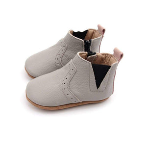 NEW AW20 Grey and Pink leather Paris Olivia Soft Sole Boots